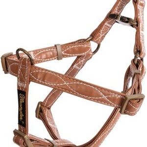 Wrangler Adjustable Brown Leather Like Dog Harness - Large NWT
